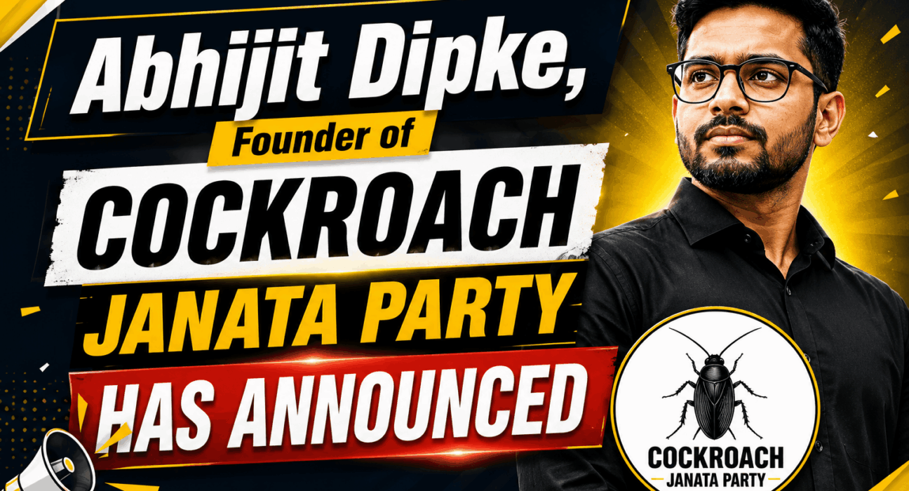 Abhijit Dipke, Founder of Cockroach Janata Party has Announced