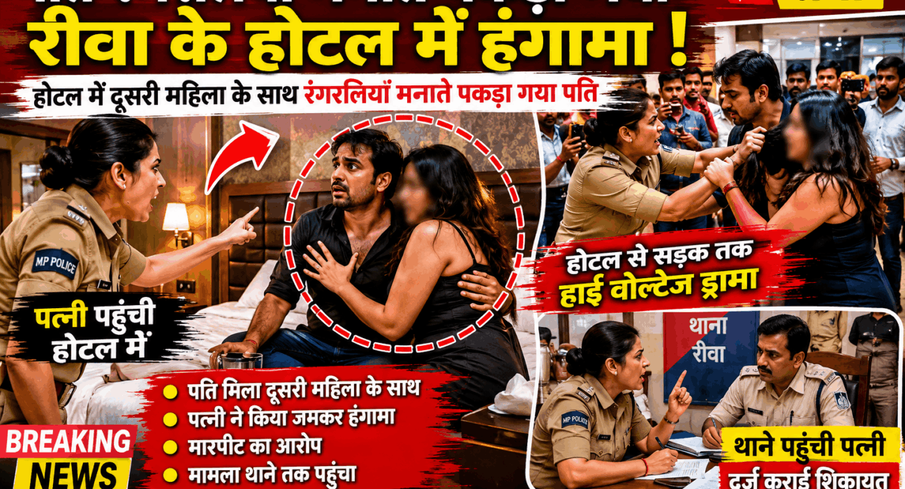 Husband Caught with Another Woman in a Hotel in Rewa