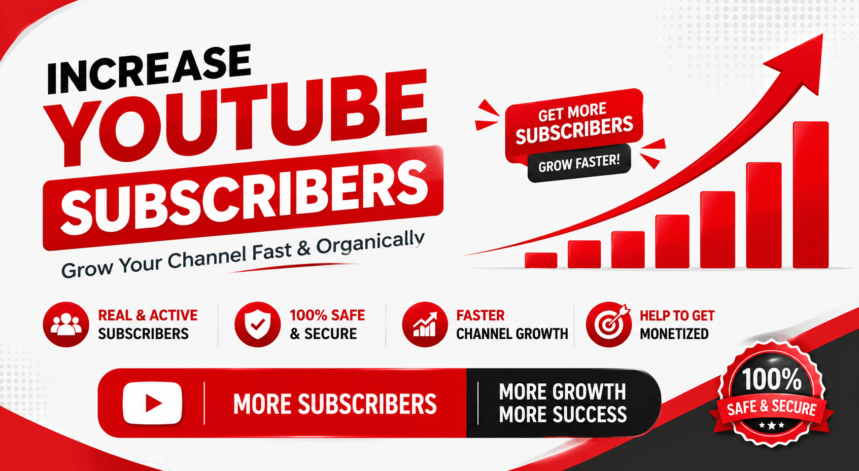 Increase YouTube subscribers and boosting video watch time