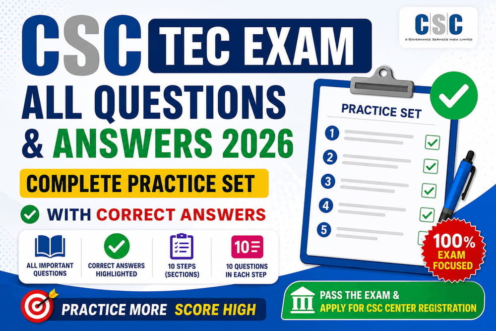Prepare for the CSC TEC Exam with this complete practice set featuring all important questions and correct answers to boost your exam success.