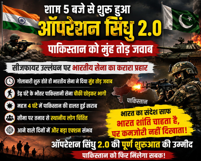 Pakistan opened fire along the border, and India responded with a strong counterattack