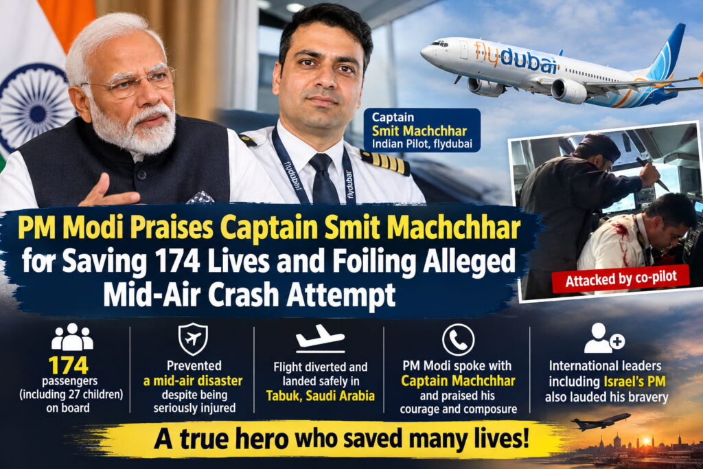 PM Modi Praises Captain Smit Machchhar for Saving 174 Lives and Foiling Alleged Mid-Air Crash Attempt