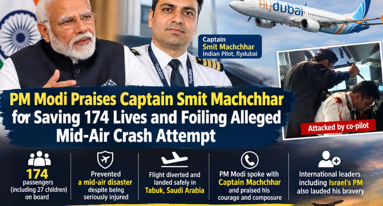 PM Modi Praises Captain Smit Machchhar for Saving 174 Lives and Foiling Alleged Mid-Air Crash Attempt